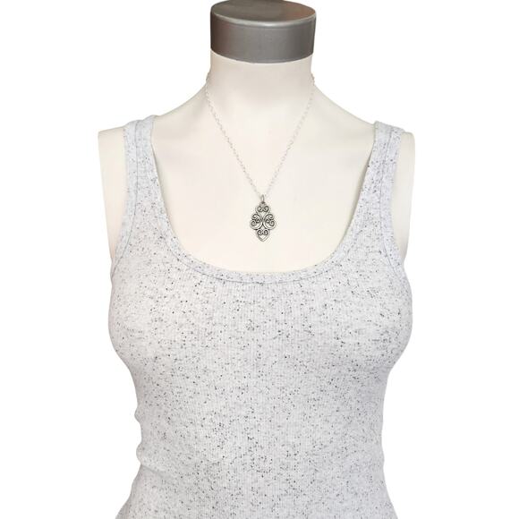 JAMES AVERY 925 sterling silver Jubilant Heart necklace scroll pendant Retired - Picture 2 of 5